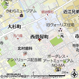 滋賀県近江八幡市西畳屋町周辺の地図