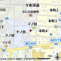 愛知県海部郡蟹江町蟹江本町マノ割周辺の地図