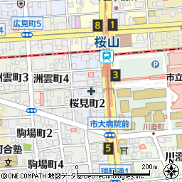 愛知県名古屋市瑞穂区桜見町周辺の地図