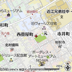 滋賀県近江八幡市博労町元3周辺の地図