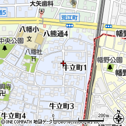 〒454-0043 愛知県名古屋市中川区牛立町の地図