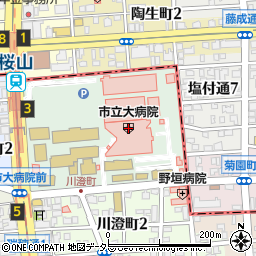 名古屋市役所　緑政土木局桜山自転車駐車場管理事務所周辺の地図