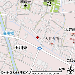 愛知県愛西市大井町浦田面34周辺の地図