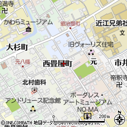 滋賀県近江八幡市博労町元31周辺の地図