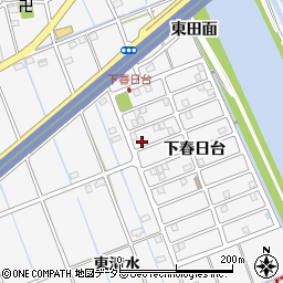 愛知県津島市鹿伏兎町下春日台5-10周辺の地図