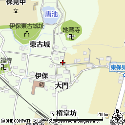 愛知県豊田市保見町東古城周辺の地図