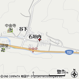 愛知県豊田市中金町石垣内周辺の地図