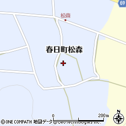 兵庫県丹波市春日町松森428周辺の地図