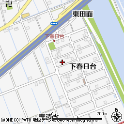 愛知県津島市鹿伏兎町下春日台5-11周辺の地図