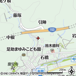 愛知県豊田市足助町引陣2周辺の地図