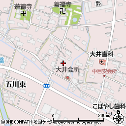 愛知県愛西市大井町浦田面659周辺の地図