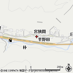 愛知県豊田市中金町半野田周辺の地図