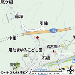 愛知県豊田市足助町引陣1周辺の地図