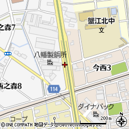 愛知県海部郡蟹江町今烏帽子周辺の地図