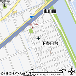 愛知県津島市鹿伏兎町下春日台5-4周辺の地図