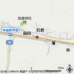 愛知県豊田市中金町前田周辺の地図