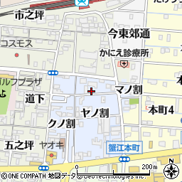 愛知県海部郡蟹江町蟹江本町ヤノ割6-1周辺の地図