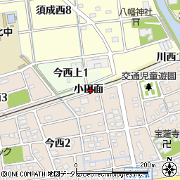 愛知県海部郡蟹江町今小田面周辺の地図