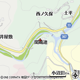 愛知県豊田市川面町閑蔵連周辺の地図