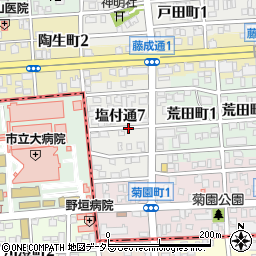 愛知県名古屋市昭和区塩付通周辺の地図