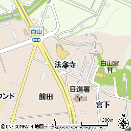 愛知県日進市本郷町法念寺周辺の地図
