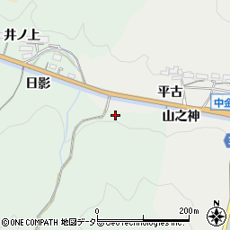 愛知県豊田市力石町（日影）周辺の地図