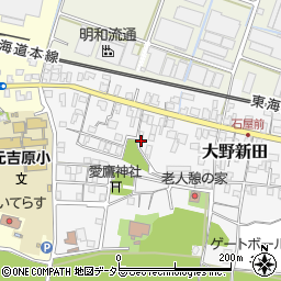 静岡県富士市大野新田周辺の地図