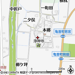 愛知県豊田市亀首町本郷34周辺の地図