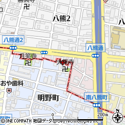 愛知県名古屋市熱田区南八熊町周辺の地図