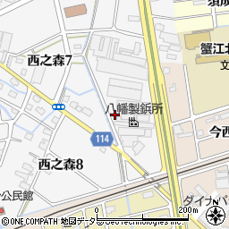 愛知県海部郡蟹江町西之森7丁目151周辺の地図