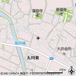 愛知県愛西市大井町五川東24周辺の地図