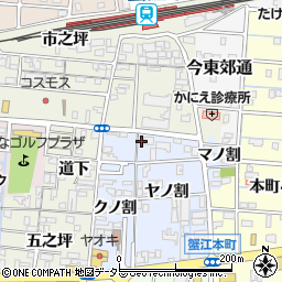 愛知県海部郡蟹江町蟹江本町ヤノ割1-1周辺の地図