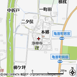 愛知県豊田市亀首町本郷周辺の地図