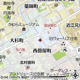 滋賀県近江八幡市江南町12周辺の地図