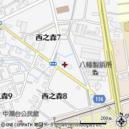 愛知県海部郡蟹江町西之森7丁目52周辺の地図