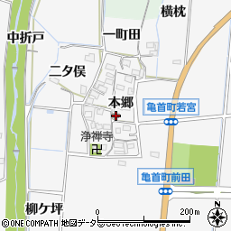 愛知県豊田市亀首町本郷25-1周辺の地図