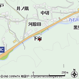 愛知県豊田市力石町下向周辺の地図