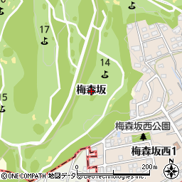 愛知県名古屋市名東区天白町大字植田梅森坂周辺の地図