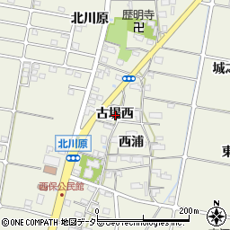 愛知県愛西市西保町古堤西周辺の地図