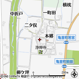 愛知県豊田市亀首町本郷34-1周辺の地図