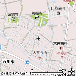 愛知県愛西市大井町浦田面668周辺の地図