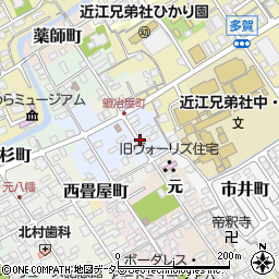 〒523-0833 滋賀県近江八幡市鍛治屋町の地図