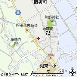 滋賀県東近江市僧坊町52周辺の地図