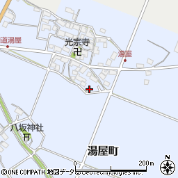 滋賀県東近江市湯屋町534周辺の地図