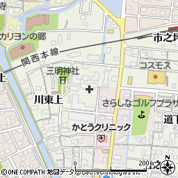 愛知県海部郡蟹江町今川東上128周辺の地図