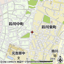 鈴川郵便局周辺の地図