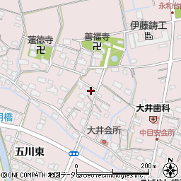 愛知県愛西市大井町浦田面637周辺の地図