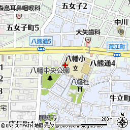 名古屋市立八幡小学校周辺の地図