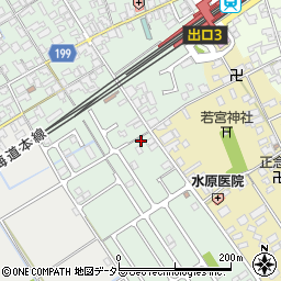 滋賀県近江八幡市安土町常楽寺74周辺の地図