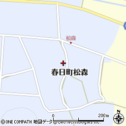 兵庫県丹波市春日町松森412周辺の地図